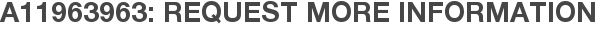 A11963963: Request More Information